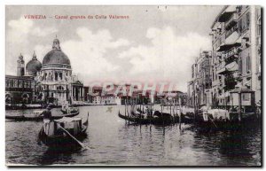 Old Postcard Italy Venezia Italia Canal grande da Calle Valareno