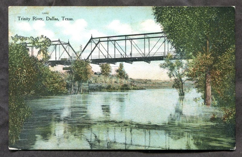 dc312 - DALLAS Texas 1910s Trinity River Bridge