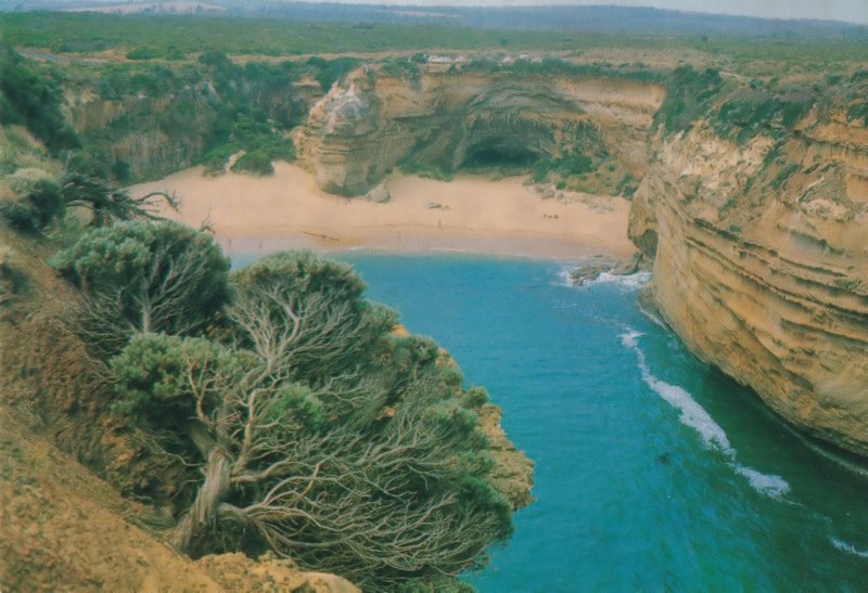 Lady Carmichaels Cave in Loch Ard Ship Gorge Australia Postcard