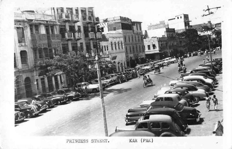 Karachi Pakistan Princess Street Real Photo Vintage Postcard JC932606