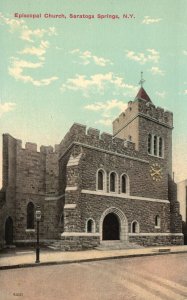 Vintage Postcard Bethesda Episcopal Church Parish Saratoga Springs New York NY