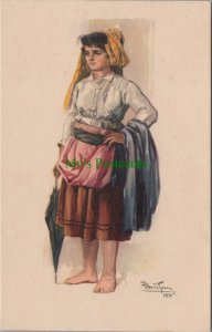 Portugal Postcard - Costume, Fashion, Artist Alberto de Souza, 1935 - RS36359