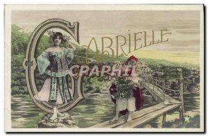 Old Postcard Fantaisie Gabrielle Surname