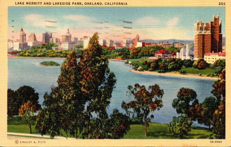 California Oakland Lake Merritt and Lakeside Park 1941