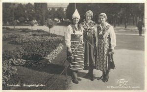 Sweden Stockholm KungsträdgårdenTraditional Clothing RPPC  06.59