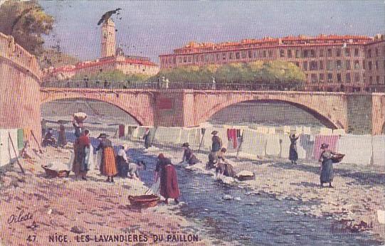 France Nice Les Lavandieres Du Paillon Wash Day 1927