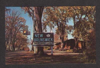 NB Travel Bureau Sign ST STEPHEN NEW BRUNSWICK Canada