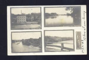 RPPC BLUE RAPIDS KANSAS POWER HOUSE DAM RIVERSIDE PARK REAL PHOTO POSTCARD