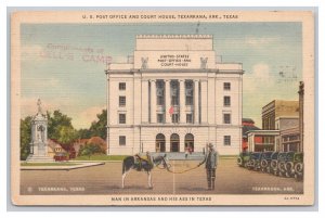 Texarkana Arkansas Texas U. S. Post Office & Court House Postcard