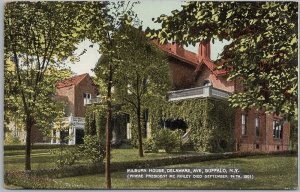 1901 Milburn House Buffalo NY McKinley Death Site Vintage Postcard H82