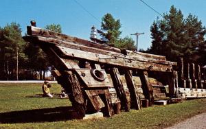 US    PC983 REMAINS OF SUNKEN SCHOONER, POINT BEACH STATE PARK.