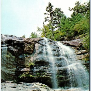 c1960s Highlands, NC Glen Falls Overflow Creek PC Waterfall Rock Bridge Vtg A231