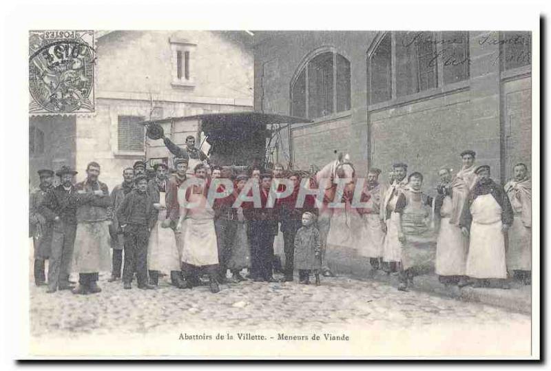 Abattoirs de la Villette Old Postcard leaders meat (reproduction) (butcher bu...