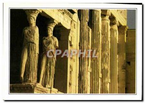 Modern Athens Postcard Caryatids The Acropolis