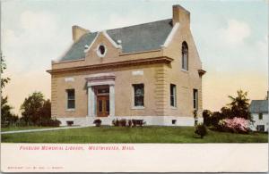 Forbush Memorial Library Westminster MA Mass Worcester Geo Minott Postcard E39