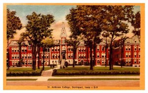 Postcard SCHOOL SCENE Davenport Iowa IA AR7285