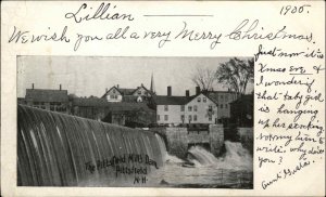 PITTSFIELD NH Pittsfield Mill's Dam WATERFALLS c1905 Postcard