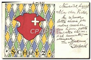 Old Postcard Fancy Switzerland