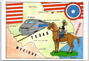 Postcard - T.G.V. au Texas en 1998 - Texas