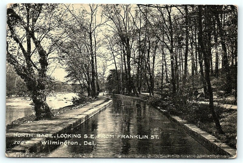 Postcard DE Wilmington North Race Southest From Franklin Street 1910 View