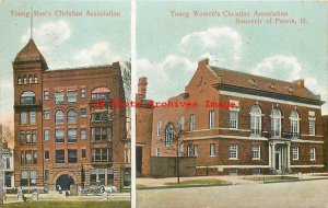 IL, Peoria, Illinois, YMCA & YWCA Buildings, Multi-Views, 1910 PM, No 192270