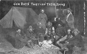 Toasting their shins Cowboy Unused 