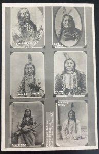 Mint Real Picture Postcard Native American Principal Indians In Cluster Battle