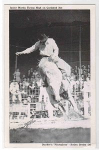 Junior Martin Bucking Bronco Cowboy Western Rodeo 1950s postcard