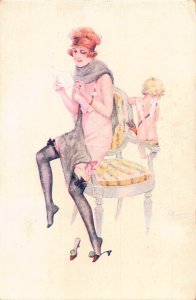L531 Art Deco Glamour Cupid's week Tuesday nude risque by S Meunier post...