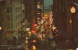 California San Francisco Powell Street At Night 1965