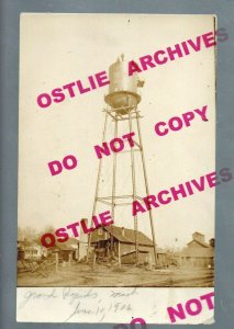 Grand Rapids MICHIGAN RPPC 1906 BUILDING WATER TOWER Workers Posing ON TOP