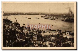 Old Postcard Panorama Bordeaux on the Garonne