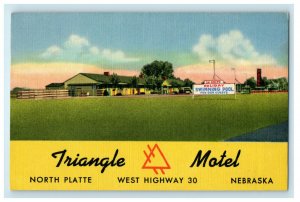 1930 Triangle Motel North Platte West Highway 30 Nebraska NE Postcard