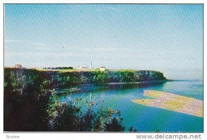 Lighthouse , Cap Madeleine , Gaspe , Quebec , Canada , 40-60s