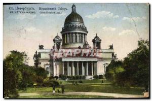 Old Postcard Cathedral of St Petersburg & # 39Isasc