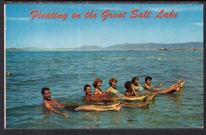 Floating on the Great Salt Lake,UT