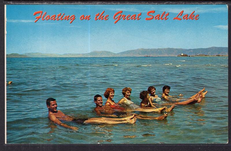 Floating on the Great Salt Lake,UT