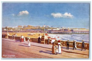 c1910 Ramirez Beach Montevideo Uruguay RMSP Oilette Tuck Art Postcard