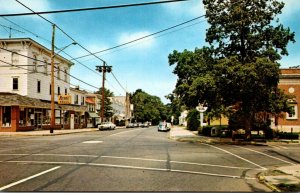 New Jersey Pennington Main Street Business District Looking North