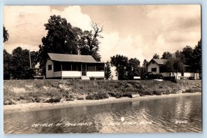 Deer River Minnesota MN Postcard RPPC Photo Cottages At Pine Hurst Car 1947