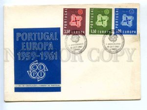 417820 PORTUGAL 1961 year First Day COVER EUROPA CEPT set FDC