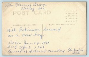 C.1910 RPPC Bill Robinson Dressed As Cowboy Chaps Shotgun Postcard P165