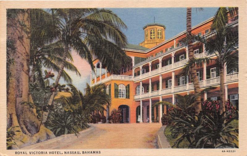 NASSAU BAHAMAS ROYAL VICTORIA HOTEL POSTCARD c1940s