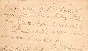 Postal Cards, Late 1800's 1889 