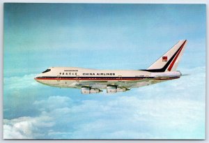 Airplane Postcard China Airlines Boeing 747 In Flight FA5