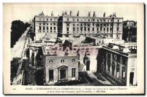 Old Postcard 1870 War Militaria Paris Events of the City Ruins of the Palace ...