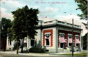 Postcard Post Office in Battle Creek, Michigan