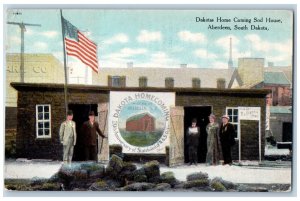 Aberdeen South Dakota Postcard Dakotas Home Coming Sod House 1910 Vintage Posted