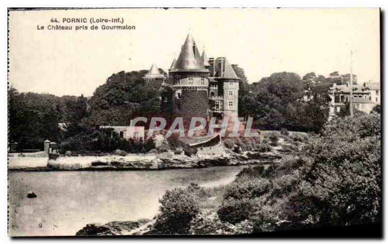 Old Postcard Pornic Le Chateau Taken From Gourmalon