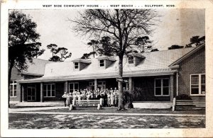 West Side Community House West Beach Gulfport Miss. Postcard PC200